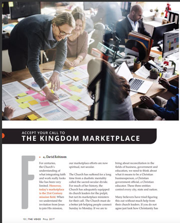 Accept Your Call to the Kingdom Marketplace - Christ for the Nations